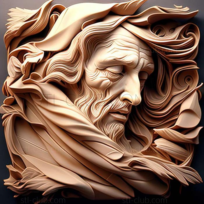 3D мадэль Леон Кролл, американский художник (STL)